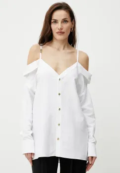 Versace Jeans Couture camasa culoarea alb, cu guler clasic, relaxed, 78HAL202 N0432 imagine