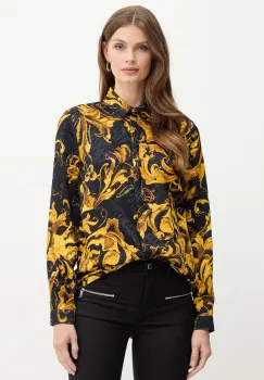Versace Jeans Couture camasa culoarea negru, cu guler clasic, regular, 79HAL201 NS671 imagine