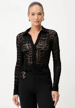 Versace Jeans Couture camasa culoarea negru, cu guler clasic, regular, 79HAL213 JS490 imagine