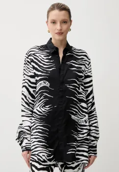 Versace Jeans Couture camasa culoarea negru, cu guler clasic, relaxed, 78HAL2P2 NS635 imagine