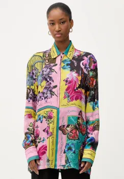 Versace Jeans Couture camasa culoarea roz, cu guler clasic, regular, 79HAL2P4 NS705 imagine