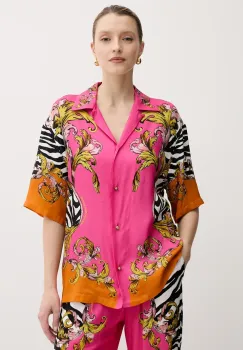 Versace Jeans Couture camasa culoarea roz, cu guler clasic, relaxed, 78HAL2P9 NS646 imagine
