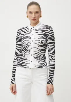 Versace Jeans Couture camasa femei, culoarea alb, cu guler clasic, regular, 78HAL2P3 JS468 imagine