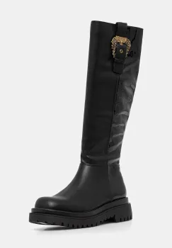 Versace Jeans Couture cizme culoarea negru, cu toc plat, 79VA3S65 71570 899 imagine