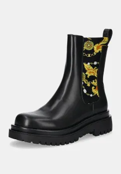 Versace Jeans Couture cizme Drew femei, culoarea negru, cu platforma, 77VA3S60 ZS867 G89 imagine