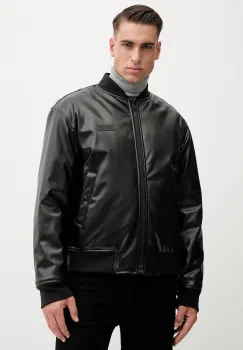 Versace Jeans Couture geaca bomber cu doua fete culoarea negru, de tranzitie, oversize, 79GAS407 N0540 imagine
