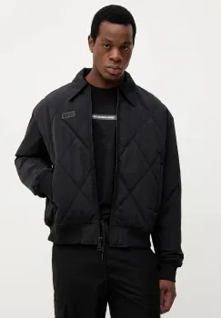Versace Jeans Couture geaca culoarea negru, de tranzitie, oversize, 79GAS420 CQ12D imagine