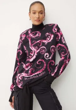 Versace Jeans Couture hanorac de bumbac femei, culoarea negru, modelator, 77HAO9A2 FS171 imagine