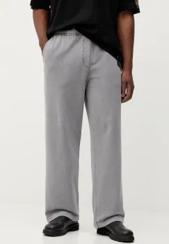 Versace Jeans Couture pantaloni de trening din bumbac culoarea gri, cu imprimeu, 79GAAE00 CF00E imagine