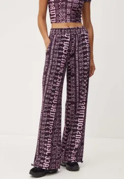 Versace Jeans Couture pantaloni de trening din bumbac culoarea violet, modelator, 77HAA320 FS172 imagine