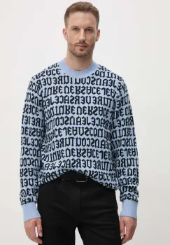 Versace Jeans Couture pulover de lana barbati, light, 77GAFM03 CMN91 imagine