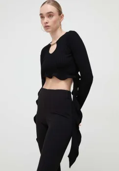 Versace Jeans Couture pulover femei, culoarea negru imagine