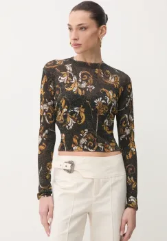 Versace Jeans Couture pulover femei, culoarea negru, light, 78HAFM21 CMN45 imagine