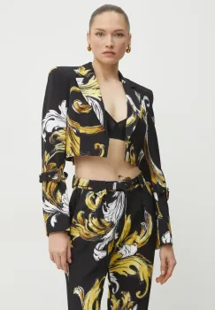 Versace Jeans Couture sacou culoarea negru, un singur rand de nasturi, modelator, 78HAQ704 NS636 imagine