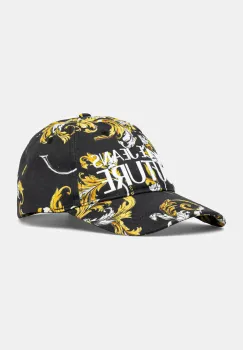 Versace Jeans Couture sapca de baseball din bumbac barbati, culoarea negru, cu imprimeu, 78GAZK10 ZG364 imagine