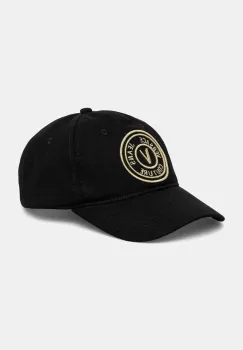 Versace Jeans Couture sapca de baseball din bumbac barbati, culoarea negru, cu imprimeu, 78GAZK26 ZG366 imagine