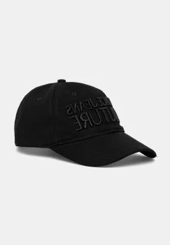 Versace Jeans Couture sapca de baseball din bumbac barbati, culoarea negru, cu imprimeu, 78GAZK32 ZG365 imagine