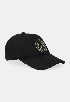 Versace Jeans Couture sapca de baseball din bumbac culoarea negru, 79GAZK26 ZG388 imagine
