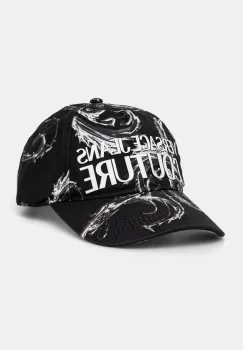 Versace Jeans Couture sapca de baseball din bumbac culoarea negru, modelator, 77GAZK43 ZG304 imagine