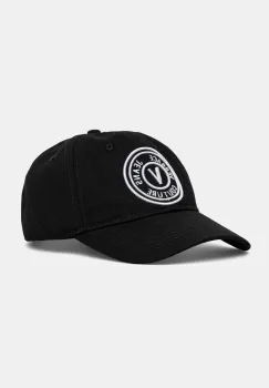 Versace Jeans Couture sapca de baseball din bumbac femei, culoarea negru, cu imprimeu, 78HAZK26 ZG366 imagine