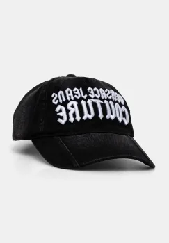 Versace Jeans Couture sapca de baseball din denim culoarea negru, cu imprimeu, 77GAZK56 ZG298 imagine