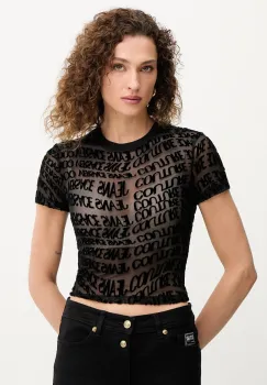 Versace Jeans Couture tricou culoarea negru, 79HAH602 JS490 imagine