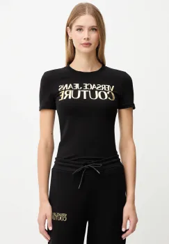 Versace Jeans Couture tricou culoarea negru, 79HAHT02 CJ03T imagine
