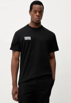 Versace Jeans Couture tricou din bumbac culoarea negru, cu imprimeu, 79GAHP10 CJ01P imagine
