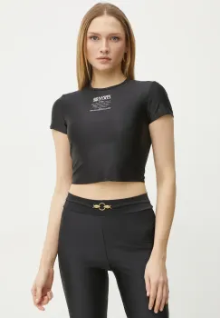 Versace Jeans Couture tricou femei, culoarea negru, 78HAH6A2 J0223 imagine