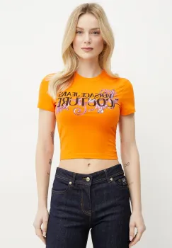 Versace Jeans Couture tricou femei, culoarea rosu, 78HAHC05 CJ02C imagine