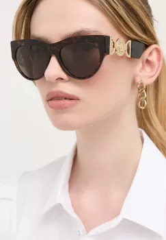 Versace ochelari de soare femei, culoarea maro imagine