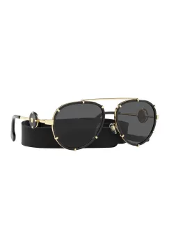 Versace Ochelari de soare femei, culoarea negru imagine