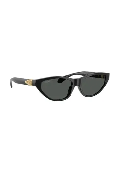 Versace ochelari de soare femei, culoarea negru, 0VE4491U imagine