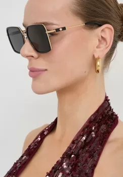 Versace ochelari de soare femei, culoarea negru imagine