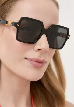 Versace ochelari de soare femei, culoarea negru imagine