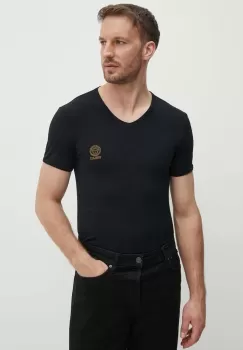 Versace tricou barbati, culoarea negru, cu imprimeu, AUU01004 1A10011 imagine