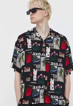 Vertere Berlin camasa barbati, culoarea negru, relaxed, VER SH14 imagine