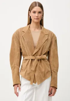 ViCOLO Geaca kimono pentru femei din piele imagine