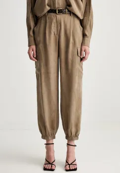 ViCOLO pantaloni cargo pentru femei din lyocell imagine