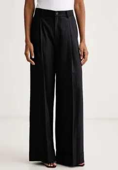 ViCOLO  pantaloni wide leg pentru femei cu amestec de lana imagine