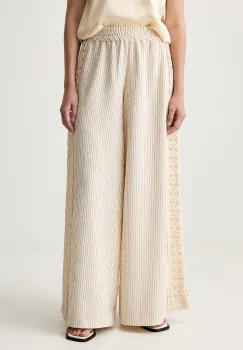 ViCOLO pantaloni wide leg pentru femei din bumbac imagine