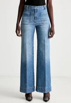 Victoria Beckham blugi wide leg Alina imagine