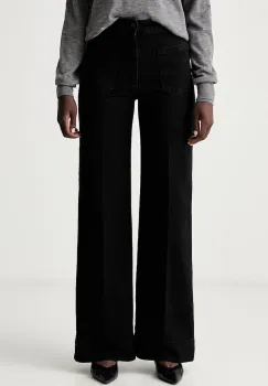 Victoria Beckham blugi wide leg pentru femei Alina imagine