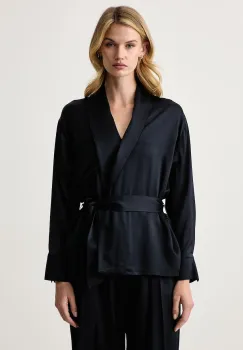 Victoria Beckham  bluza tip camasa pentru femei cu acetat Alba imagine