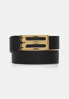 Victoria Beckham curea de piele femei, culoarea negru, 1324ABL005770A imagine
