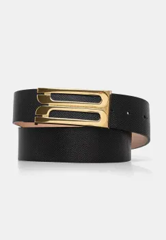 Victoria Beckham curea de piele femei, culoarea negru, 1424ABL005953A imagine