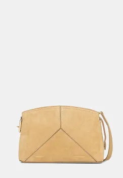 Victoria Beckham Geanta de mana din piele intoarsa culoarea bej, B225AAC006556A imagine