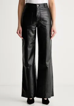 Victoria Beckham pantaloni pentru femei din piele Alina imagine