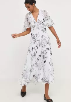 Victoria Beckham rochie culoarea alb, maxi, evazati imagine