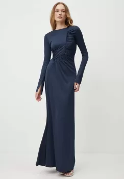 Victoria Beckham rochie culoarea albastru marin, maxi, evazati, 1324JDR005610A imagine